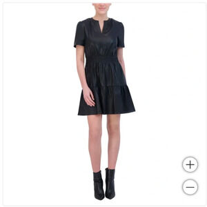 Vigoss Ladies' Faux Leather Dress Black Small and medium available NWT